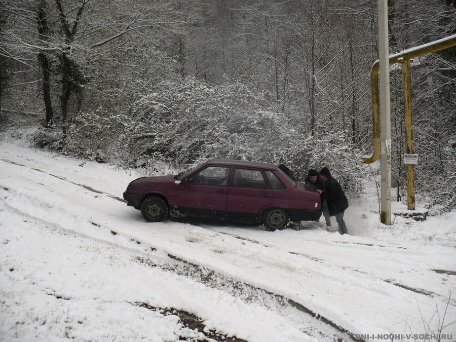 снег в Сочи картинки