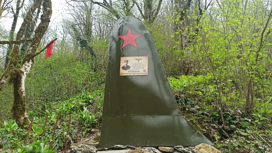 Памятник упавшему самолёту и погибшему лётчику в Большом Кичмае 3